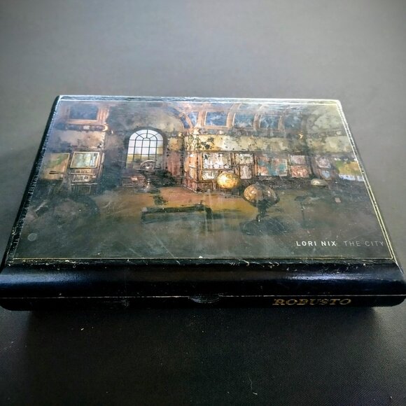 One-of-a-Kind Decoupage Rocky Patel Robusto Cigar Hand Made Trinket Box - Picture 2 of 6